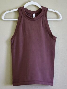 Athleta Women’s Ribbed Racerback Tank Top Brown Size Small